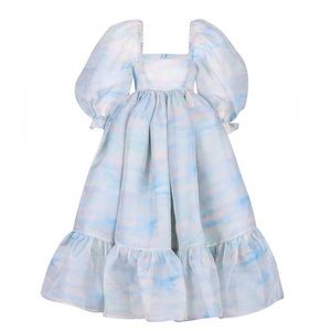 Selkie Renoir Sky French Puff Dress